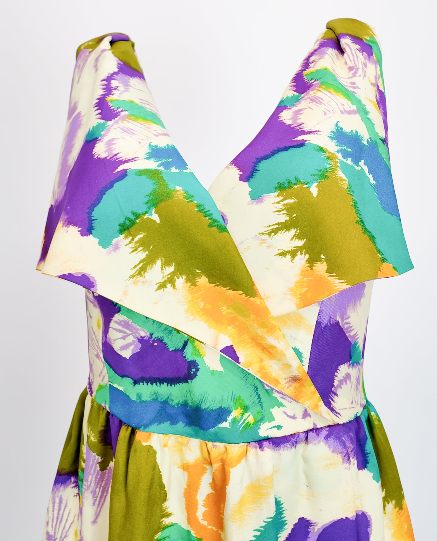 Vintage Bagatela Valencia 1960's Multicolor Watercolor Dress