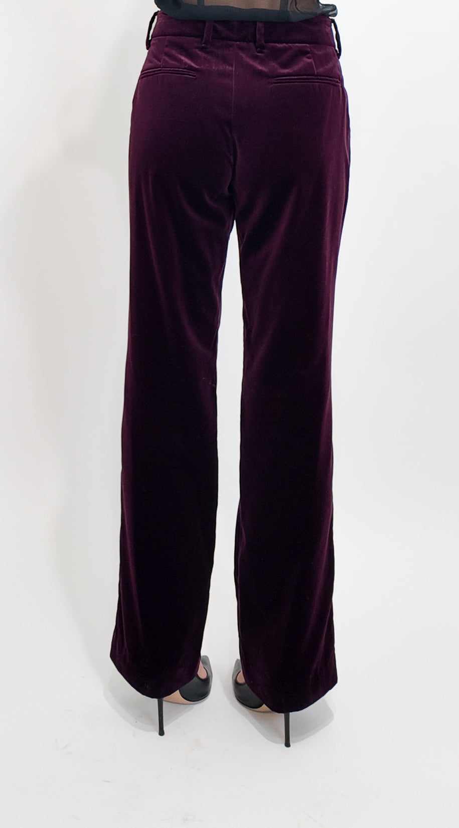 Gucci 2007 Cranberry Red Velvet Womens Pants Suit