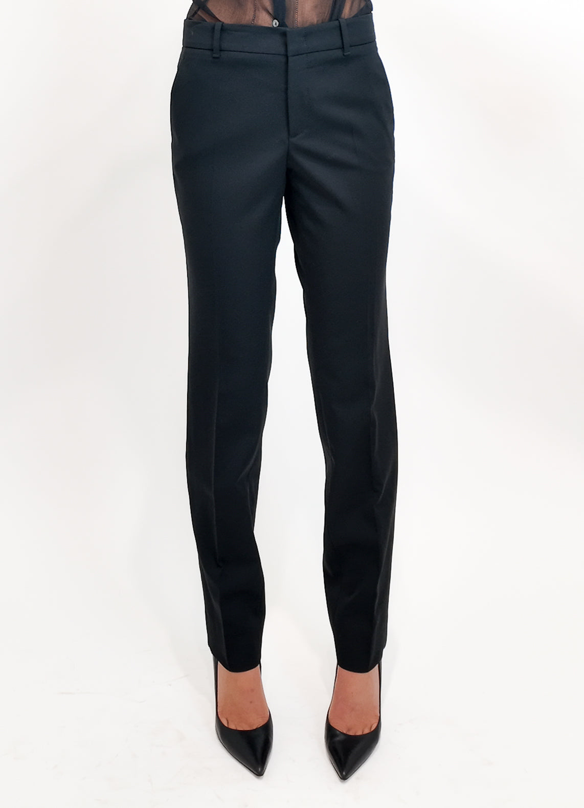 Black pants on a white background