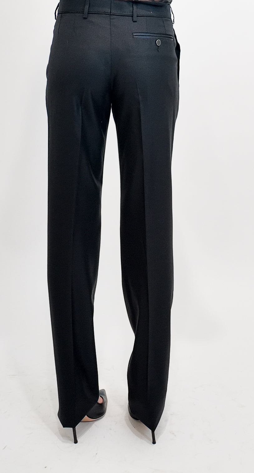 Black dress pants on a white background