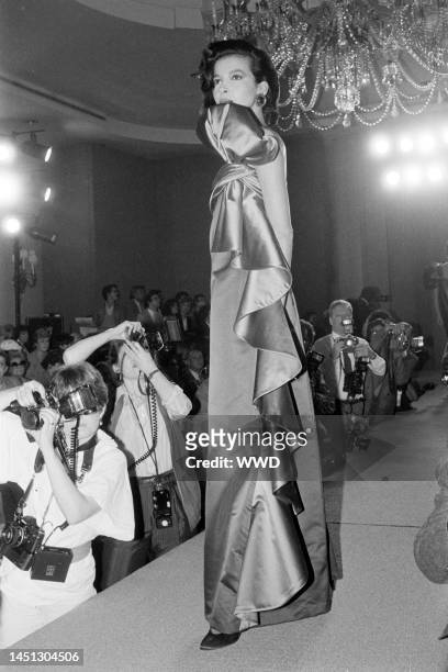 Bill Blass for Amen Wardy Spring 1984 One Shoulder Silk Bow Dress - The Kit Vintage