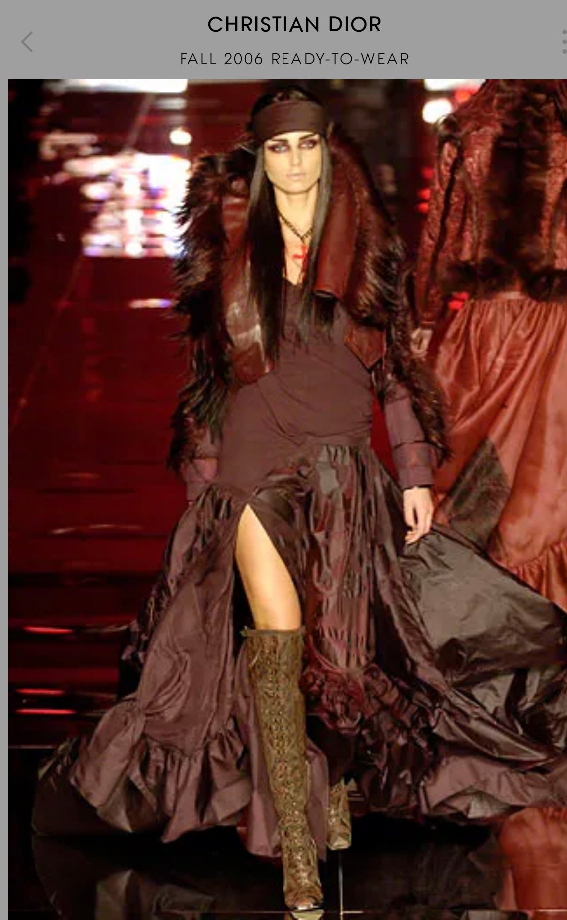 Christian Dior by John Galliano Fall 2006 Strapless Gown