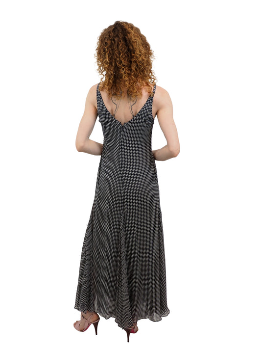 Galanos Printed Slip Dress