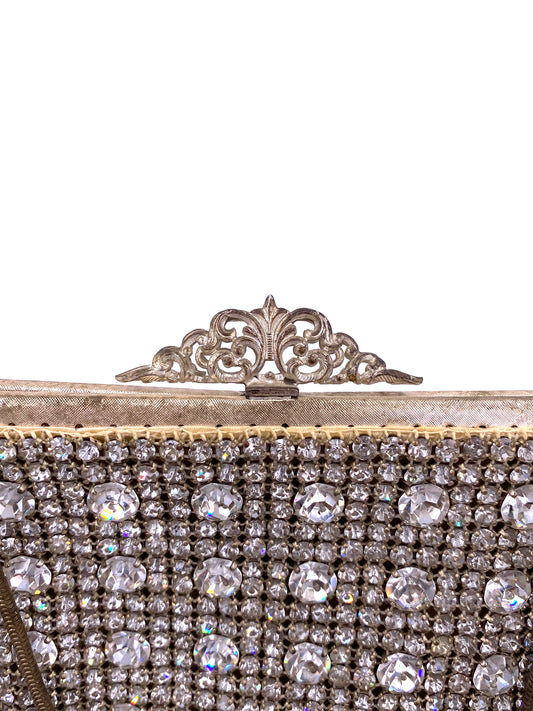 1950's Large Rhinestone Purse with Change Holder - The Kit Vintage
