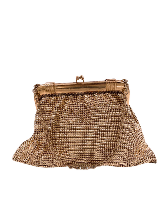 Whiting & Davis Gold Metal Mesh Purse - The Kit Vintage