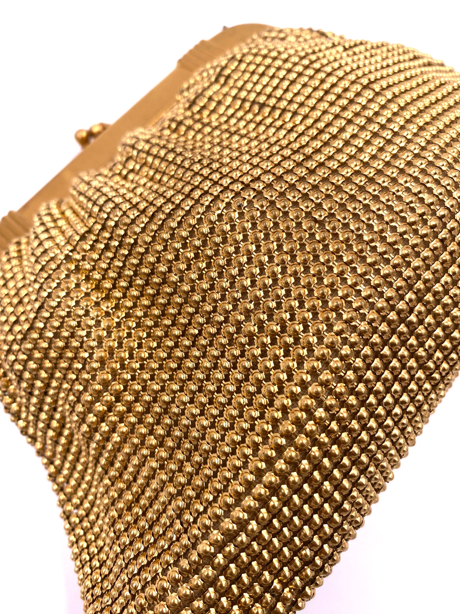 Whiting & Davis Gold Metal Mesh Purse - The Kit Vintage