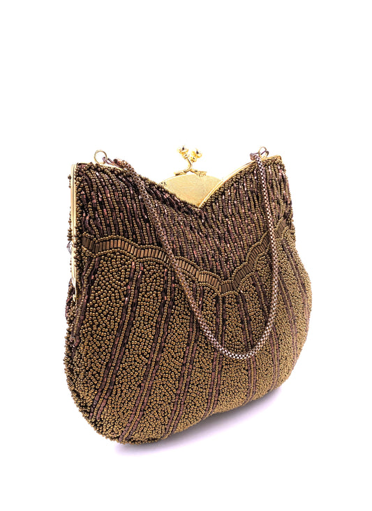 Vintage Gold Beaded Purse - The Kit Vintage