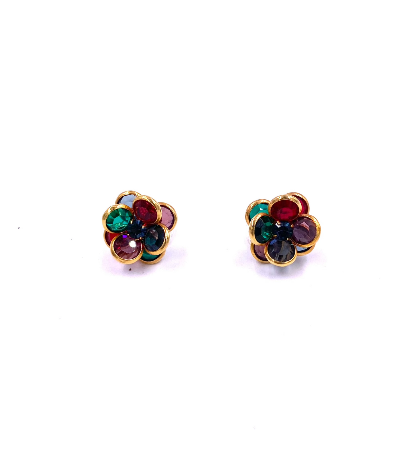 Colorful Floral Post Earring