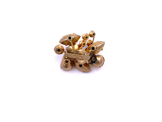 Beaujewels Multi Color Stone Clip-On Earrings - The Kit Vintage