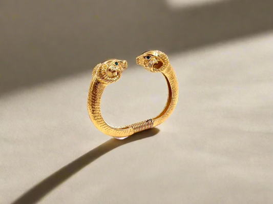 Kenneth Jay Lane Double Rams Head Bracelet - The Kit Vintage