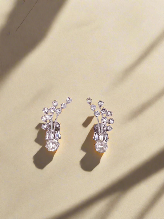 Weiss Moveable Rhinestone Clip On Climbers - The Kit Vintage