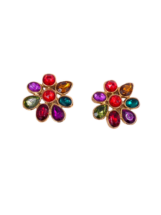 RJ Graziano Colorful Stone Clip earrings - The Kit Vintage