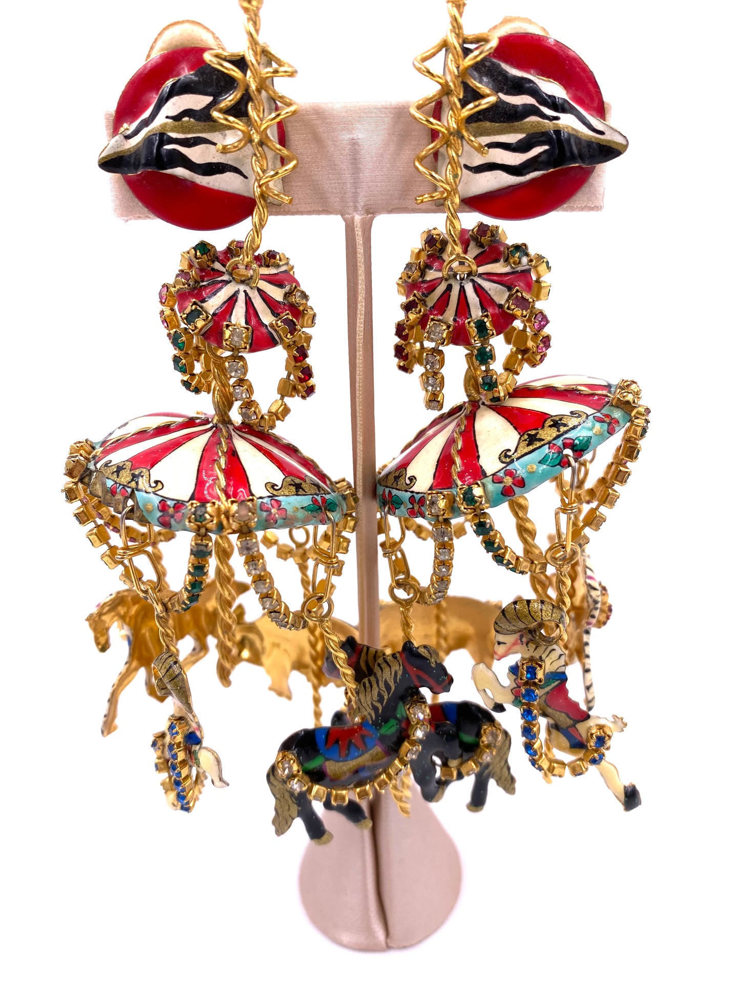 Lunch at the Ritz Carousel Earrings - The Kit Vintage