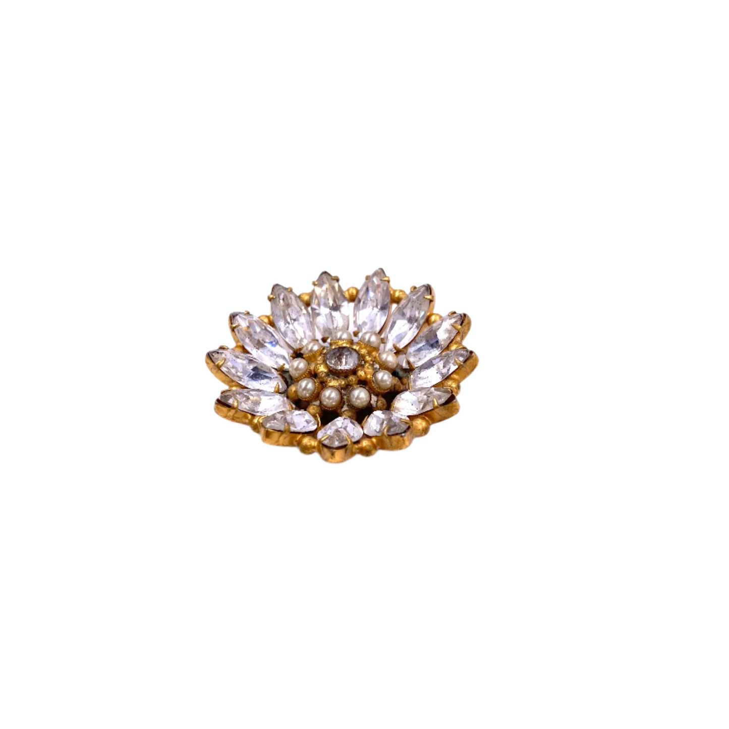 Medium Rhinestone Flower Clip/Brooch