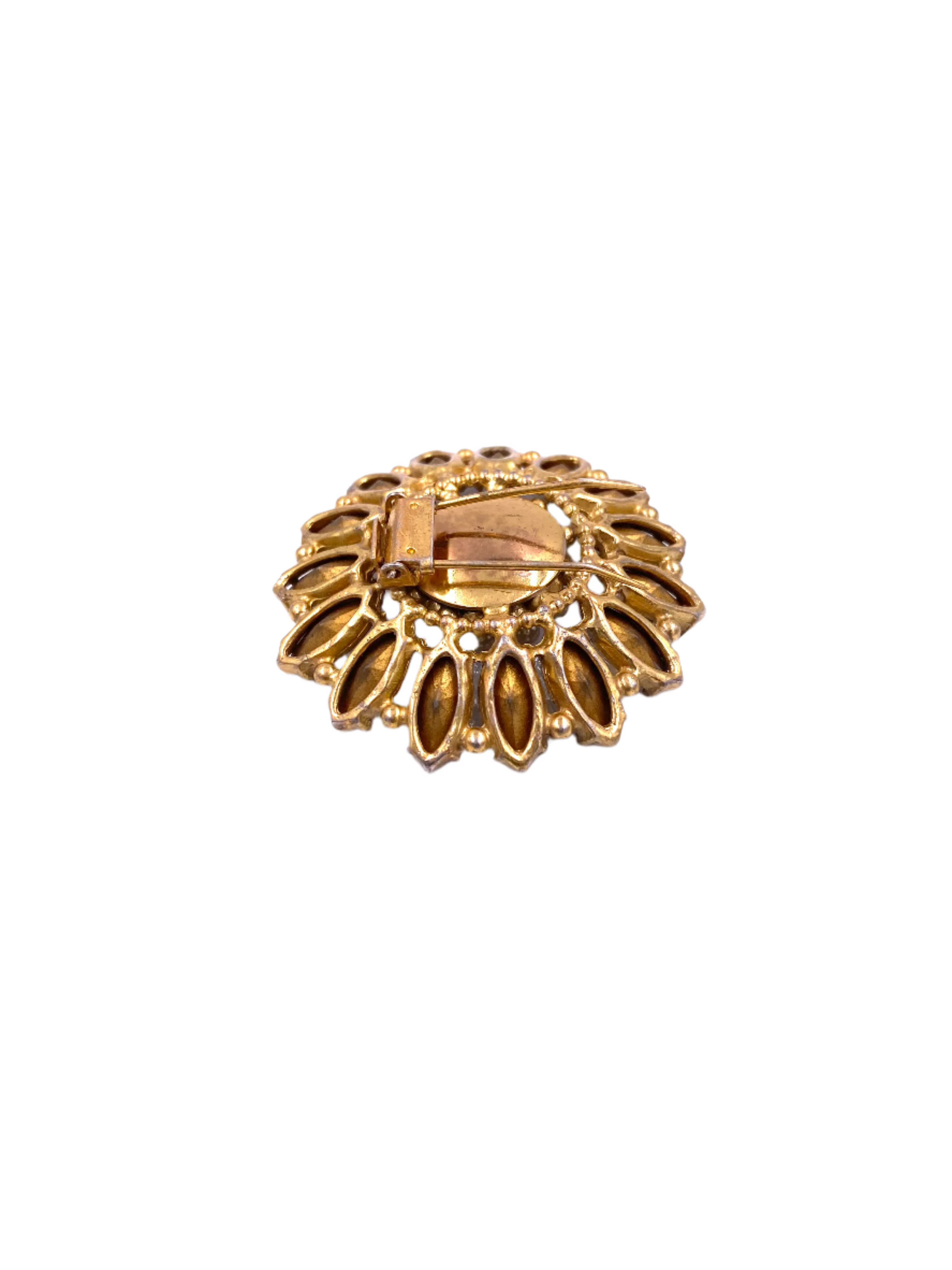 Large Rhinesstone Flower Clip/Brooch - The Kit Vintage