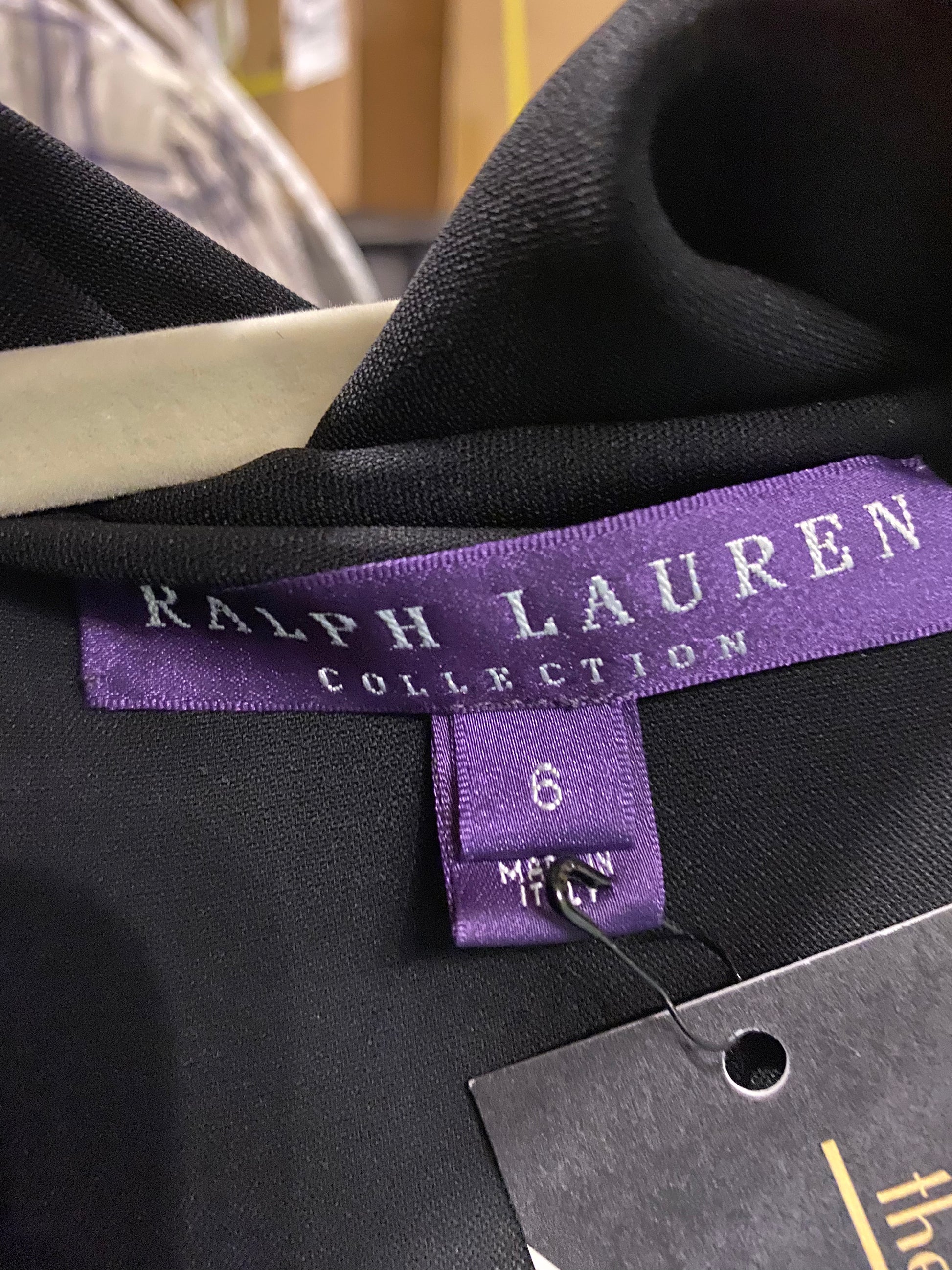 Ralph Lauren Purple Label Black One Shoulder Long Dress - The Kit Vintage