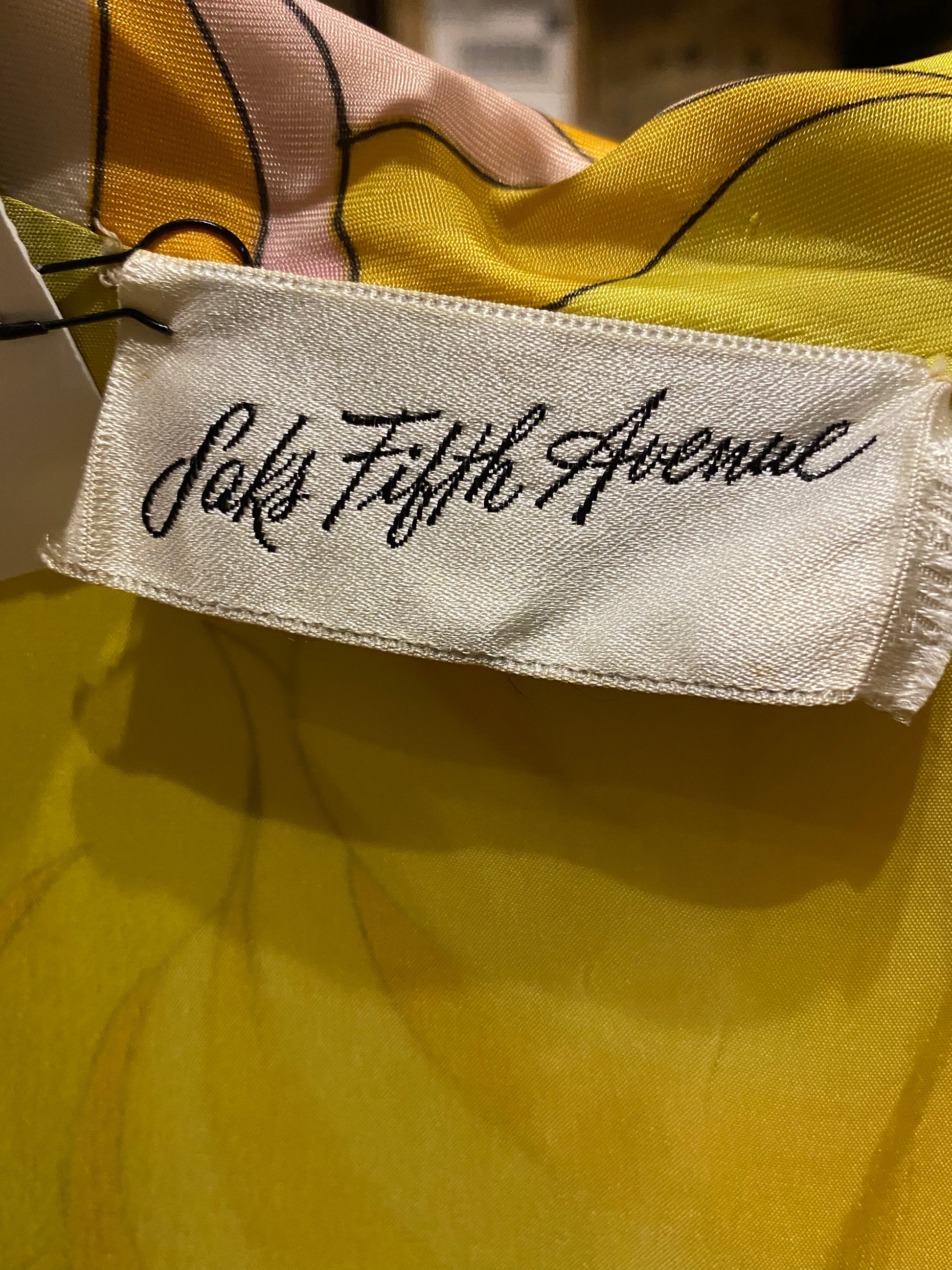Saks Fifth Ave Yellow Print & Quilted Dress - The Kit Vintage