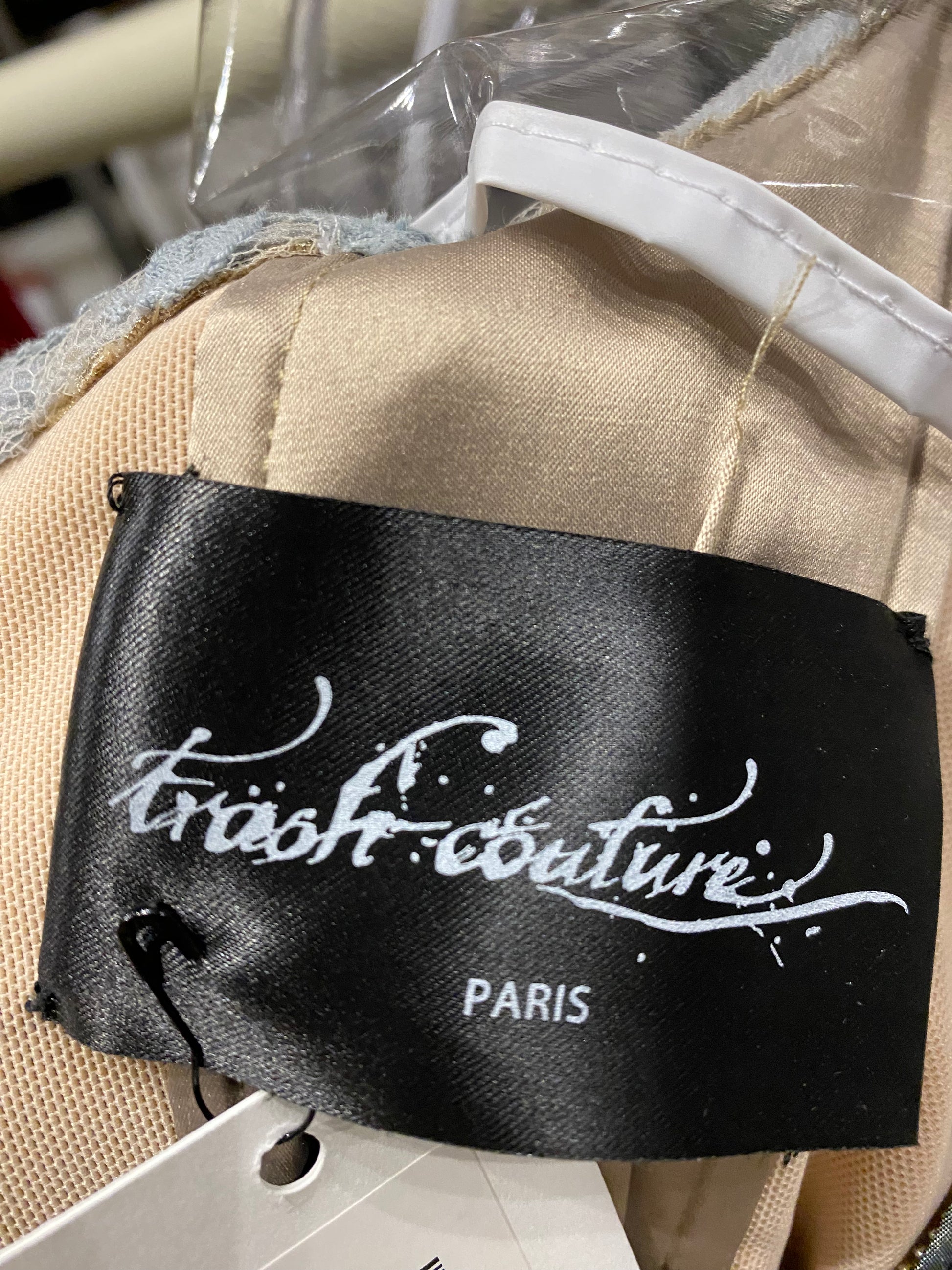 Trash Couture Paris Cream beaded Silk Tulle Corset - The Kit Vintage