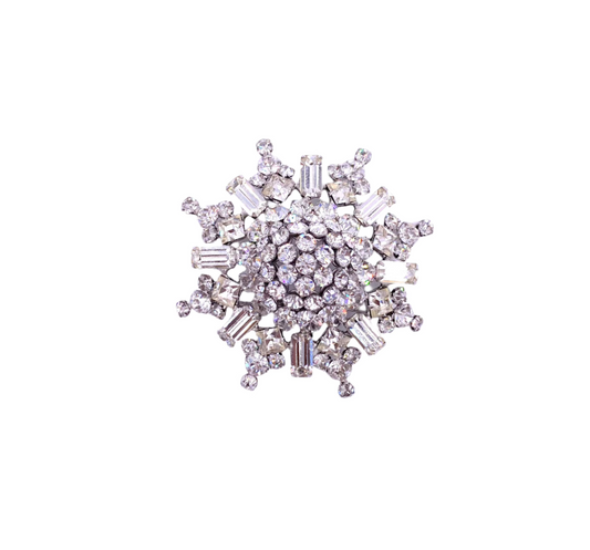 Kramer Rhinestone Wheel Brooch - The Kit Vintage