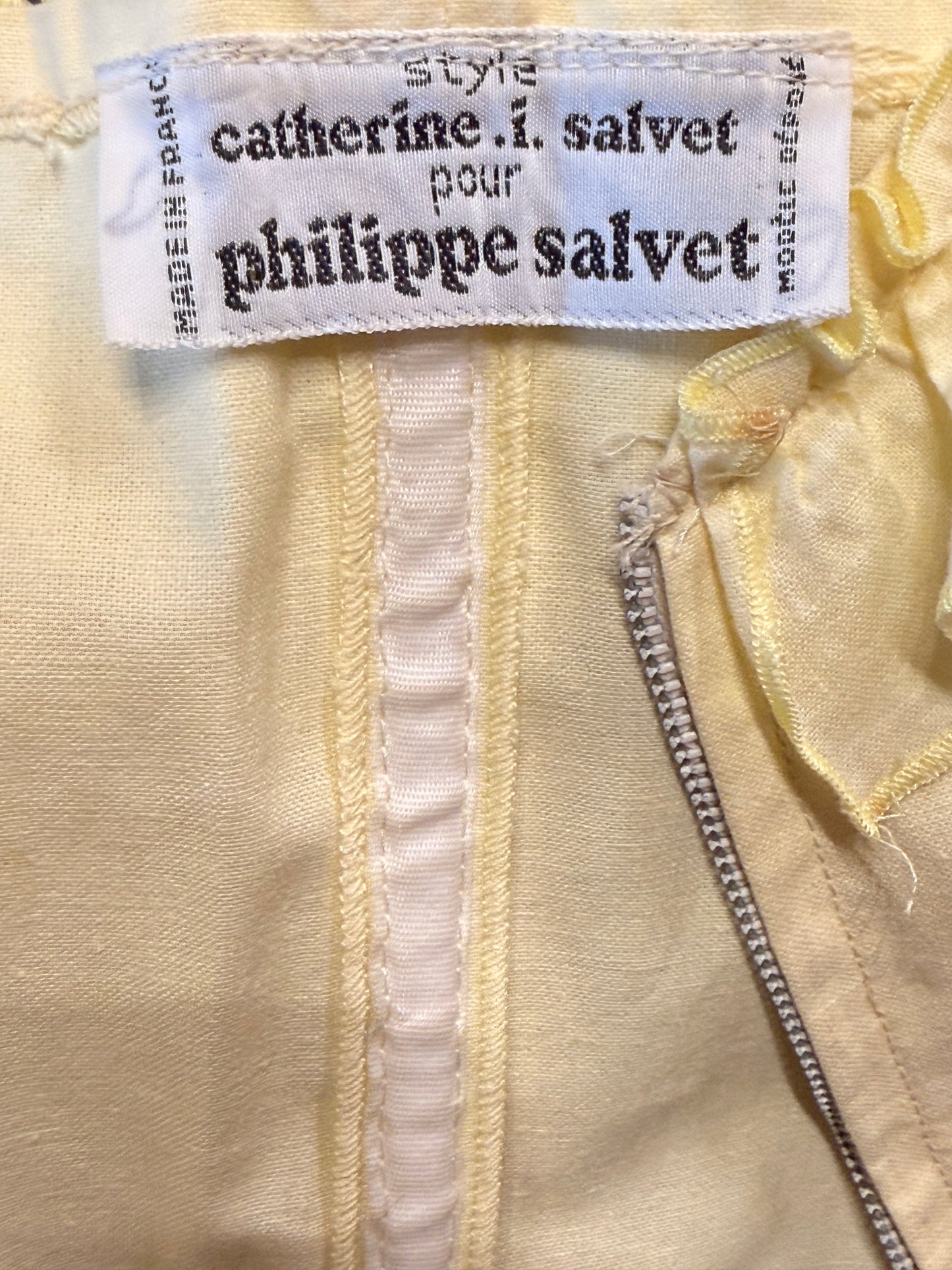 Phillipe Salvet Yellow Tiered Skirt & Bustier Set
