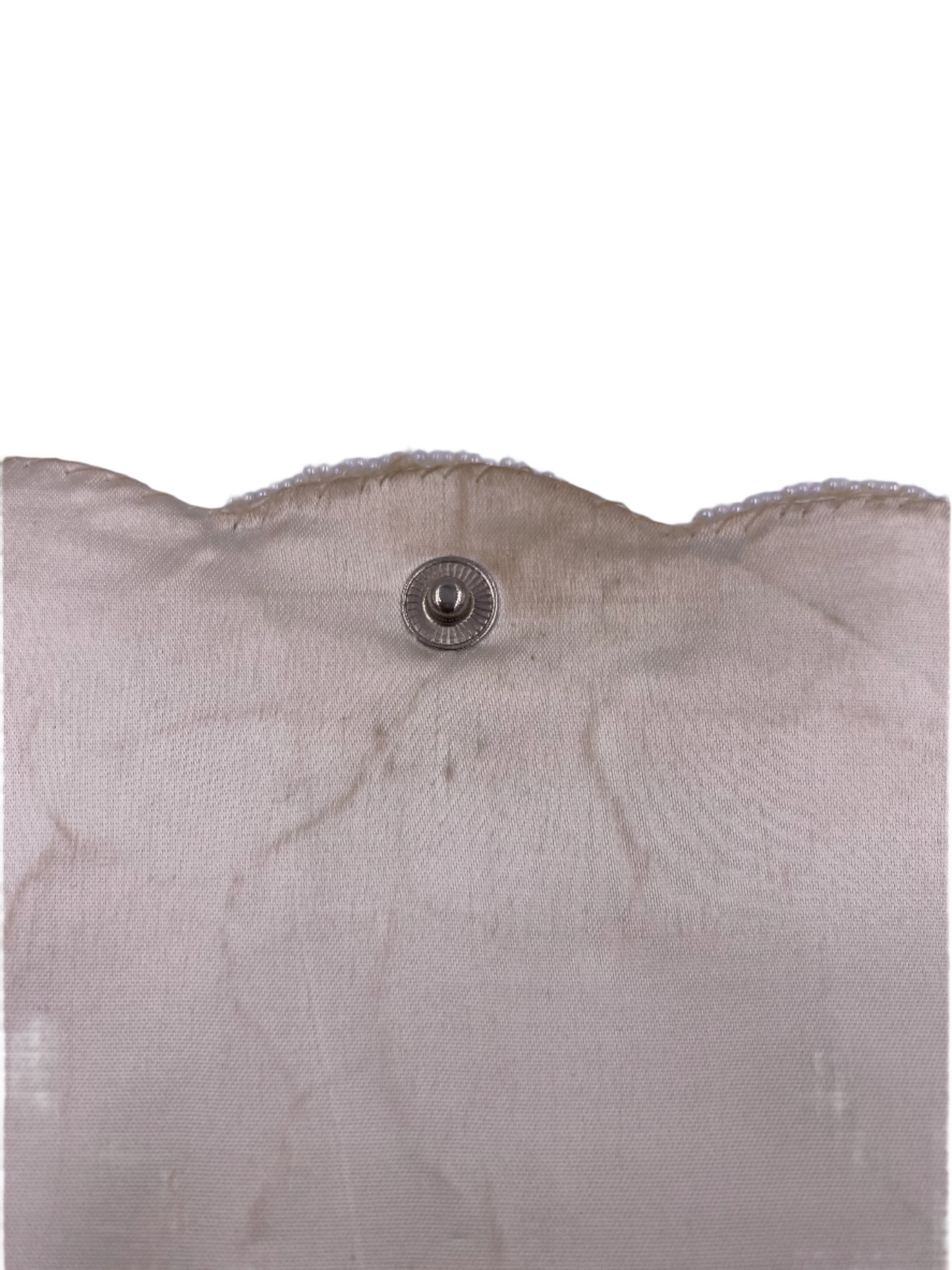 La Regale Vintage Handmade White Beaded & Sequin Clutch