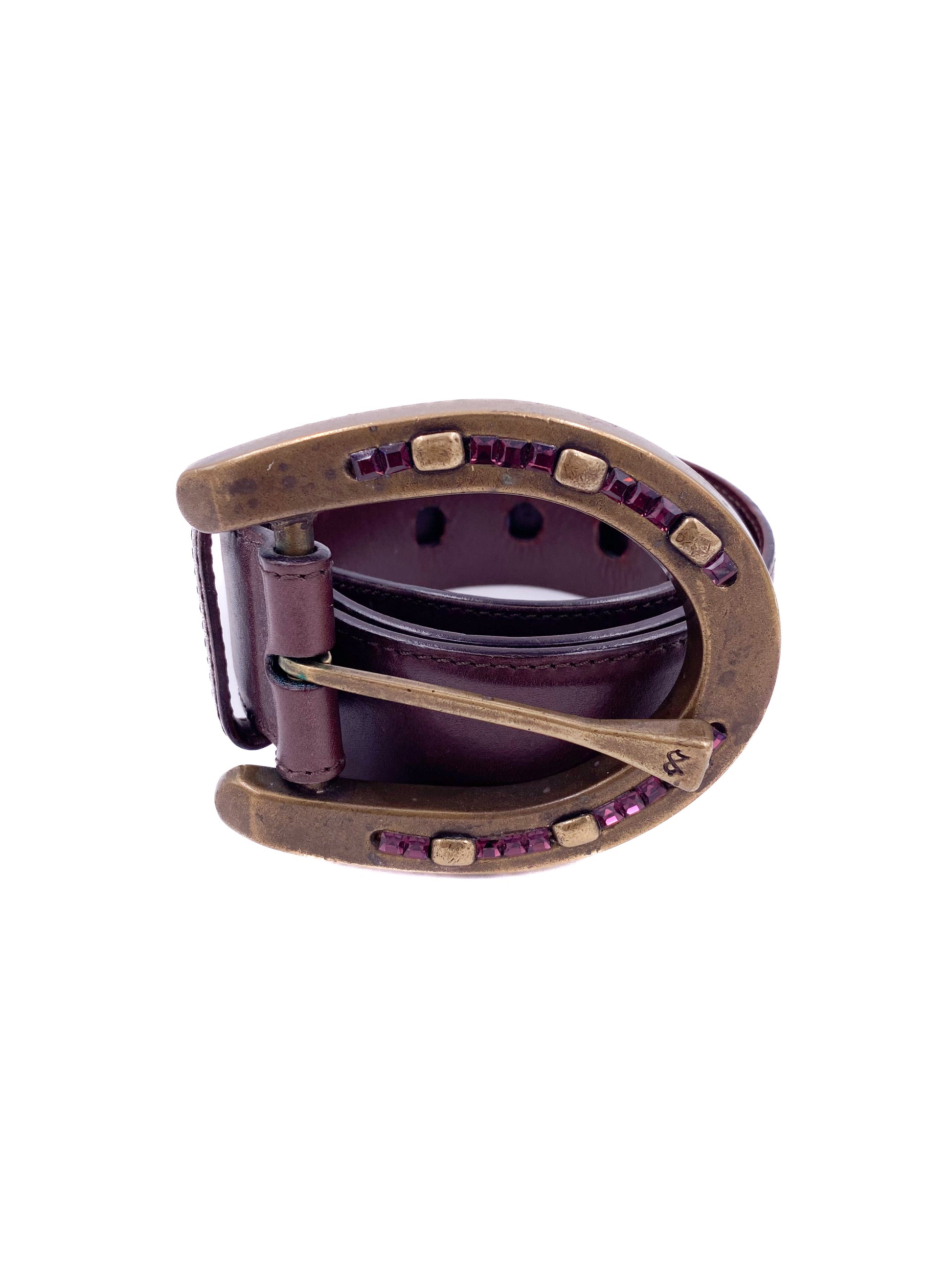 Ralph Lauren Horse Bit Buckle Leather Belt - The Kit Vintage