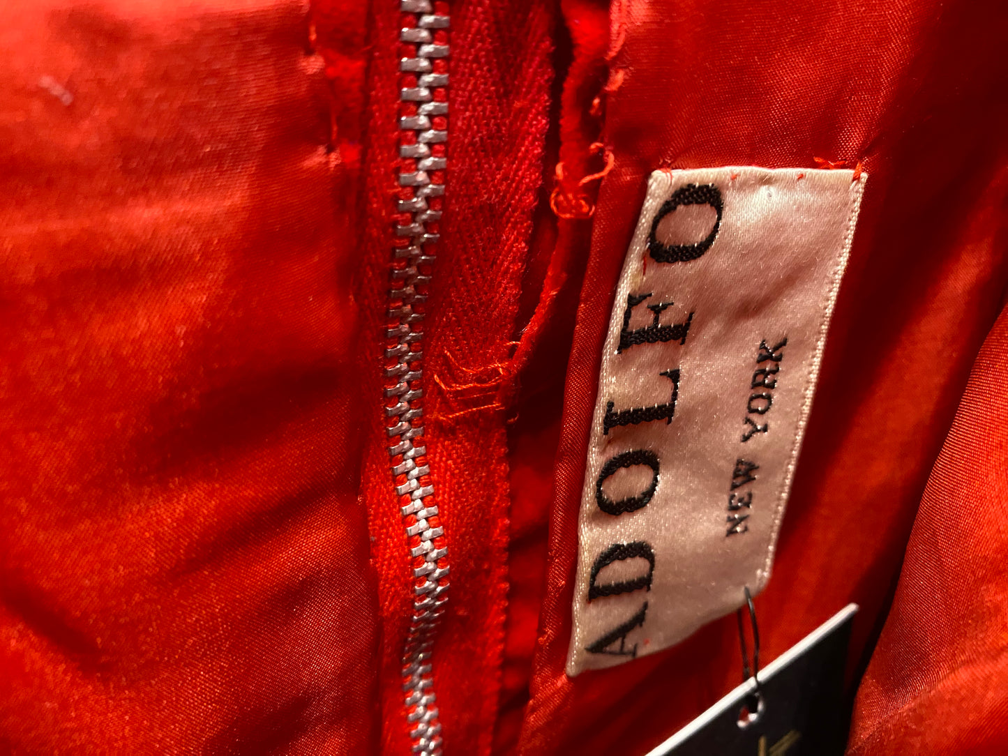 Adolfo 1969 Red Adolfo Embroidered & Trim Skirt Set