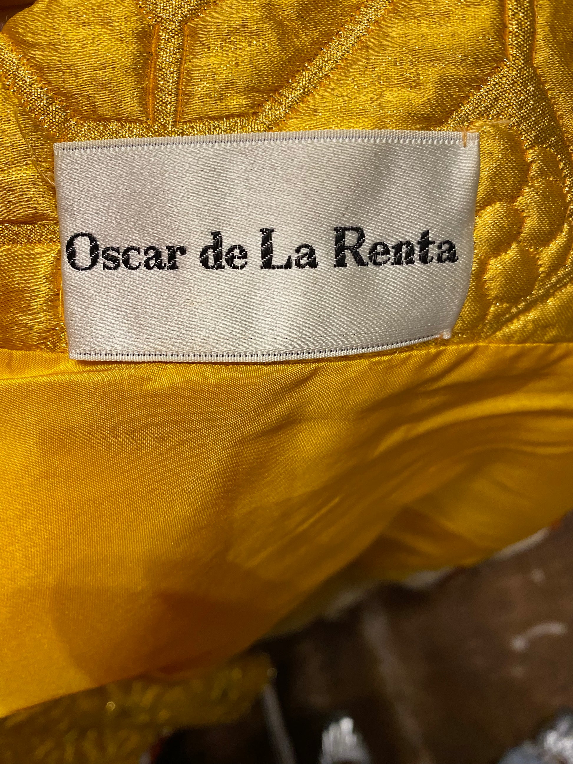 Oscar De La Renta 1968 Brocade Dress & Coat Mink Trim Set - The Kit Vintage