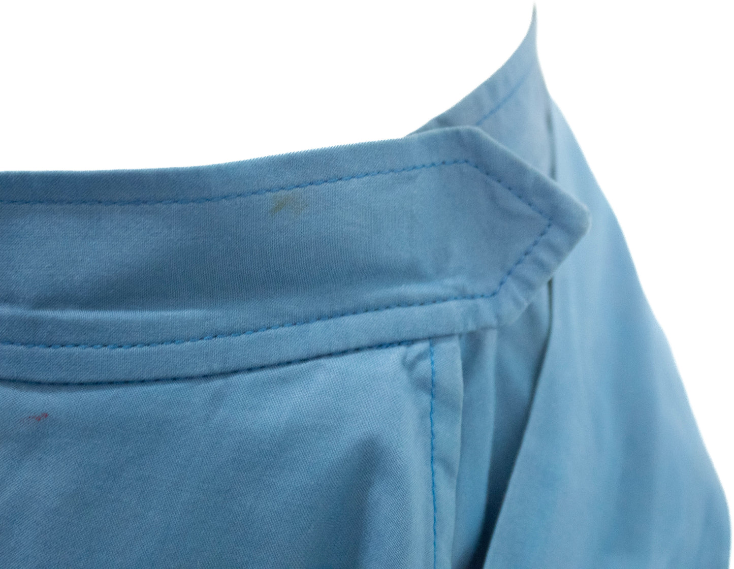 Yves Saint Laurent Rive Gauche Vintage Blue Cotton Belted Skirt