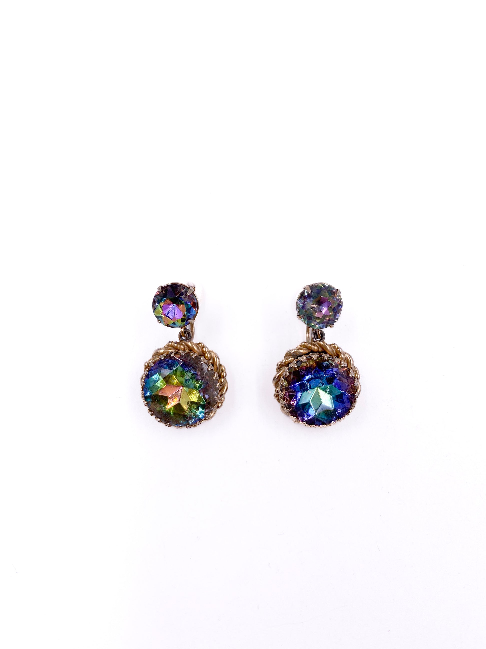 Schiaparelli Watermelon Stone Earrings - The Kit Vintage