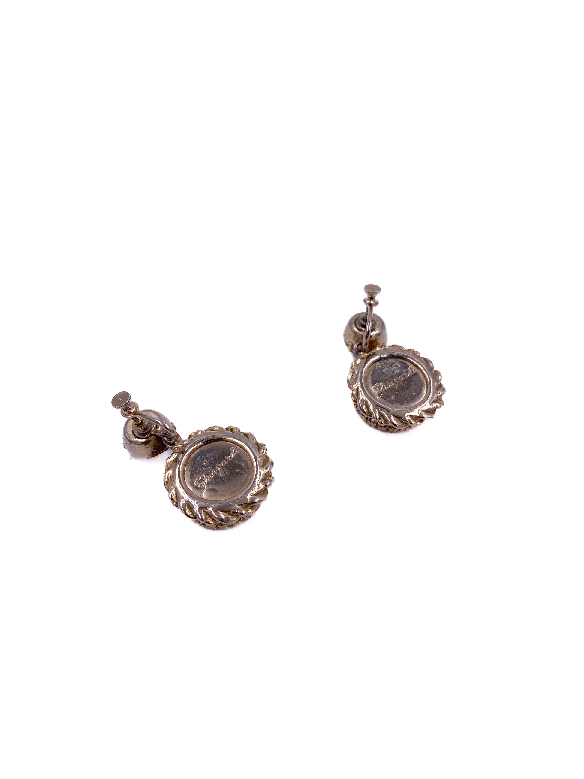 Schiaparelli Watermelon Stone Earrings - The Kit Vintage