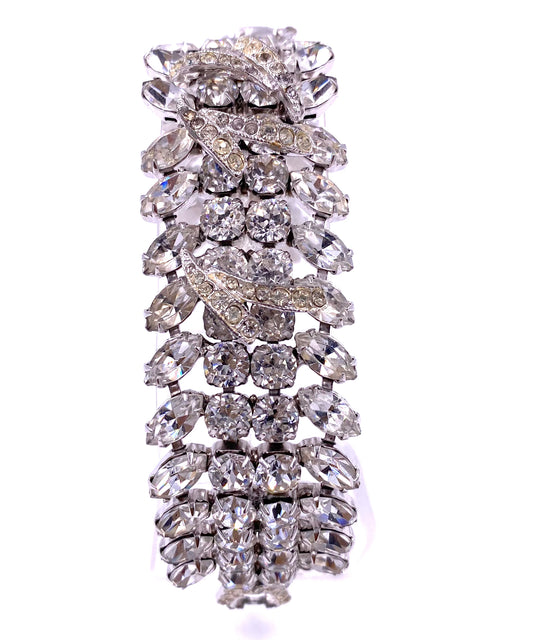 Weiss Large Rhinestone Bracelet - The Kit Vintage