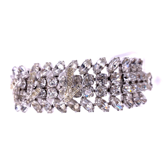 Weiss Large Rhinestone Bracelet - The Kit Vintage