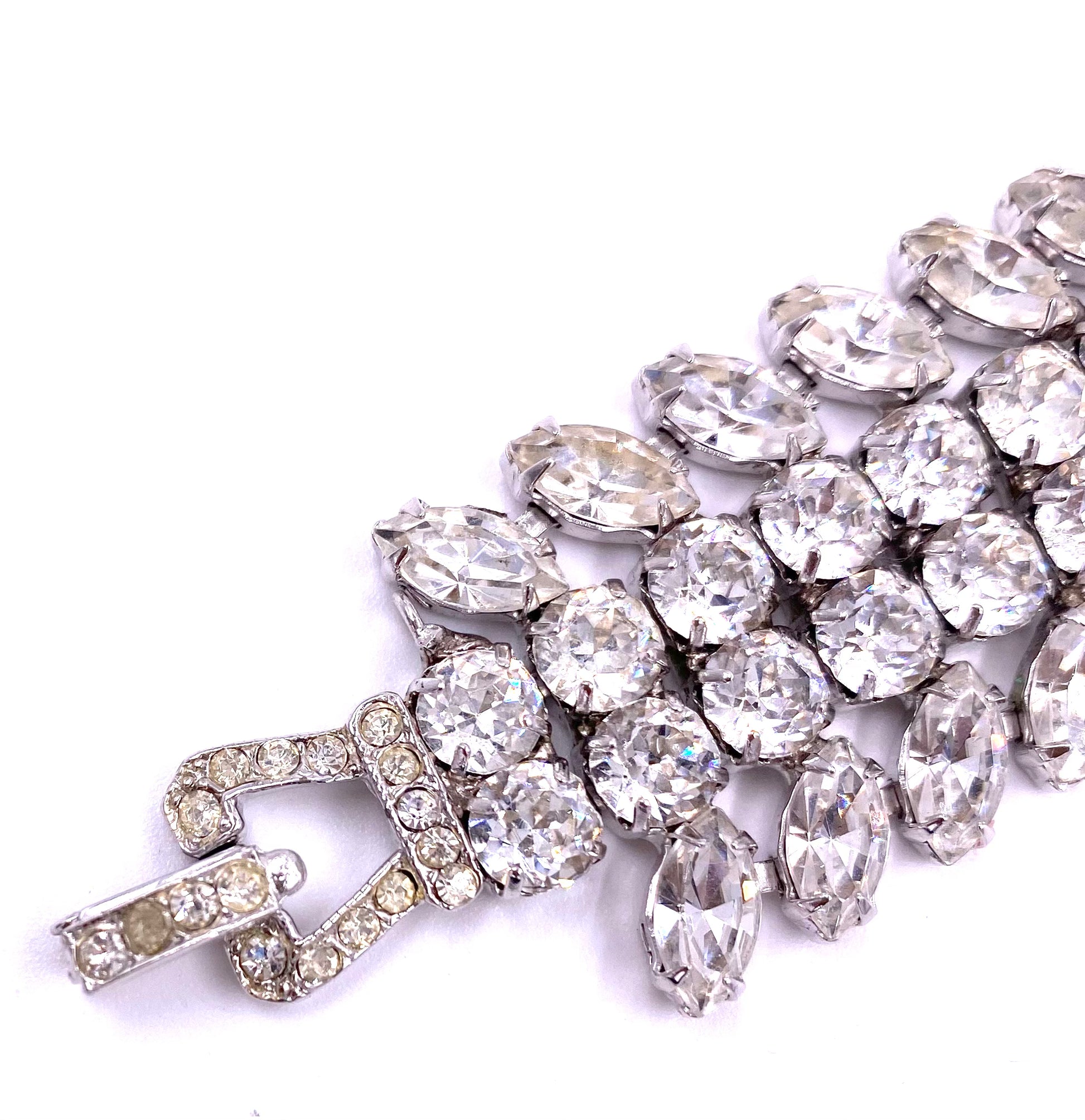 Weiss Large Rhinestone Bracelet - The Kit Vintage