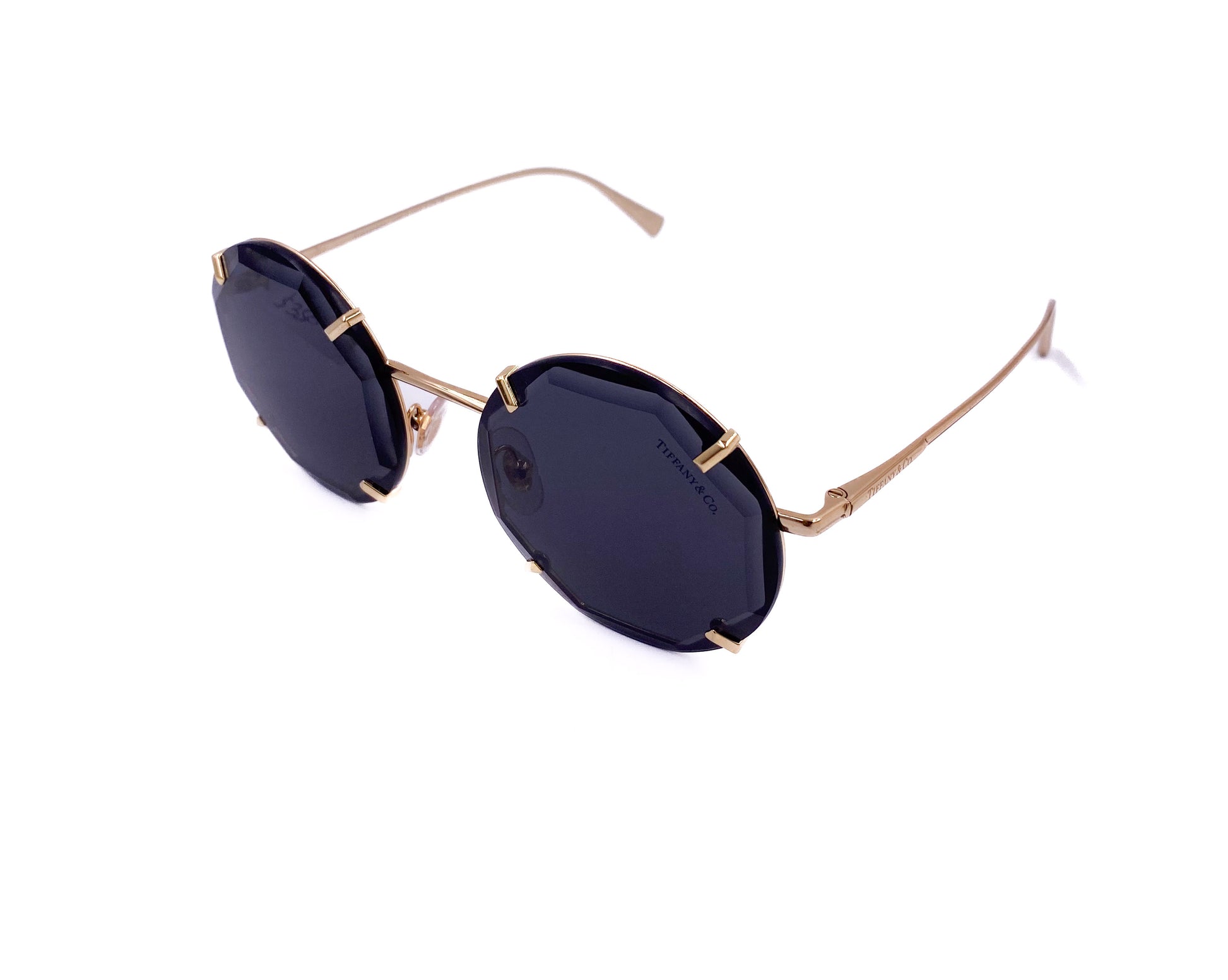 Tiffany & Co. 2023 Round Sunglasses with Gold Metal Rim - The Kit Vintage