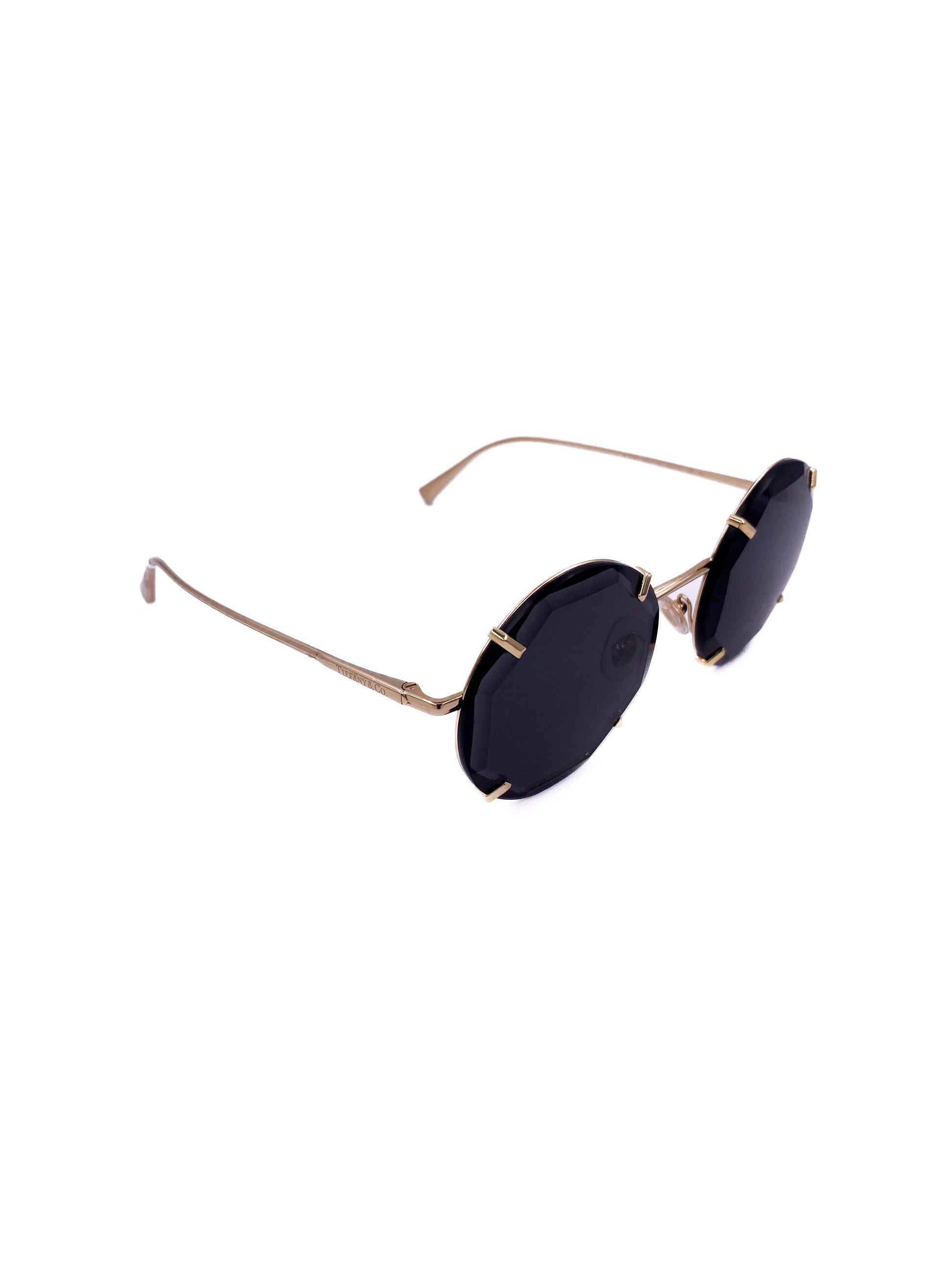 Tiffany & Co. 2023 Round Sunglasses with Gold Metal Rim - The Kit Vintage