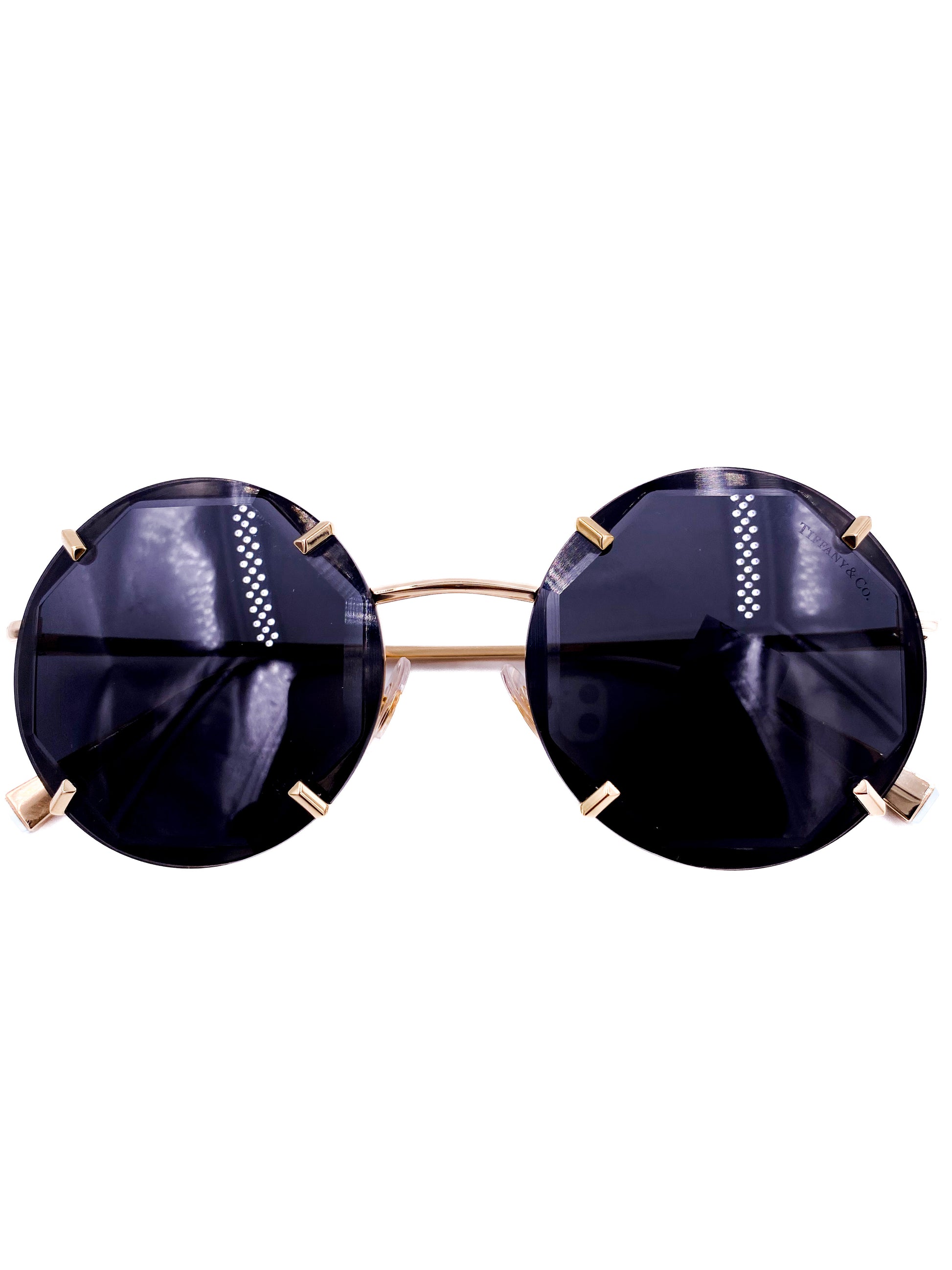 Tiffany & Co. 2023 Round Sunglasses with Gold Metal Rim - The Kit Vintage