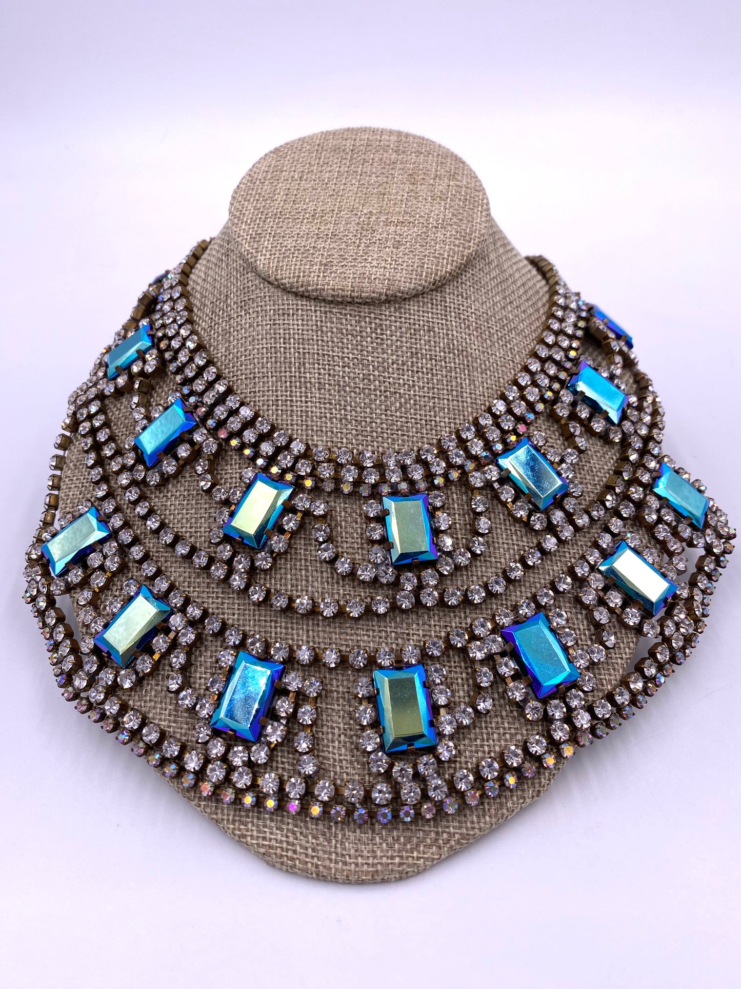 Bijoux Blue Rhinestone Drop Earrings