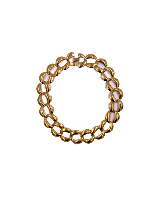 1960s Trifari Gold O-Chain Link Necklace - The Kit Vintage