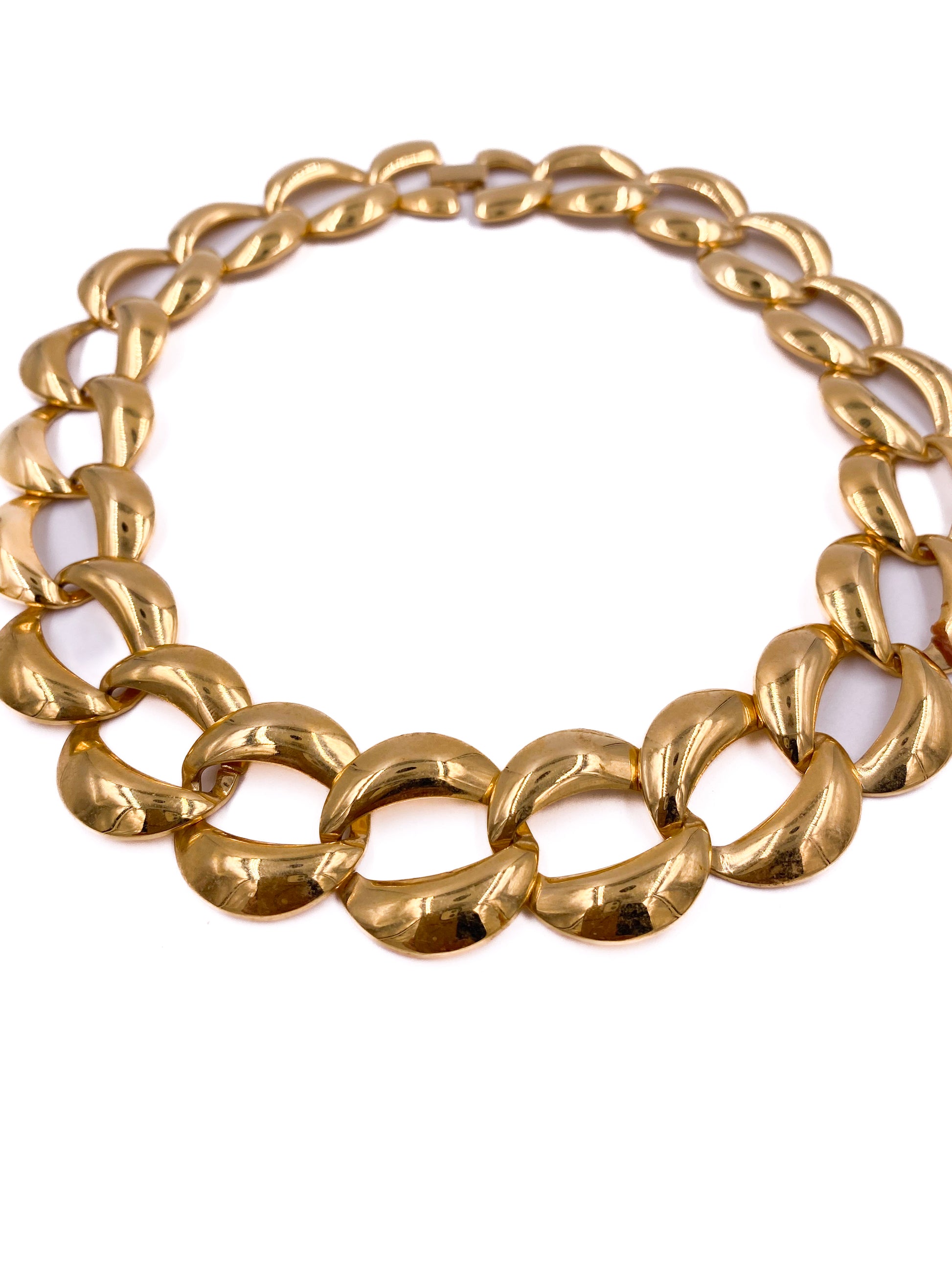 1960s Trifari Gold O-Chain Link Necklace - The Kit Vintage
