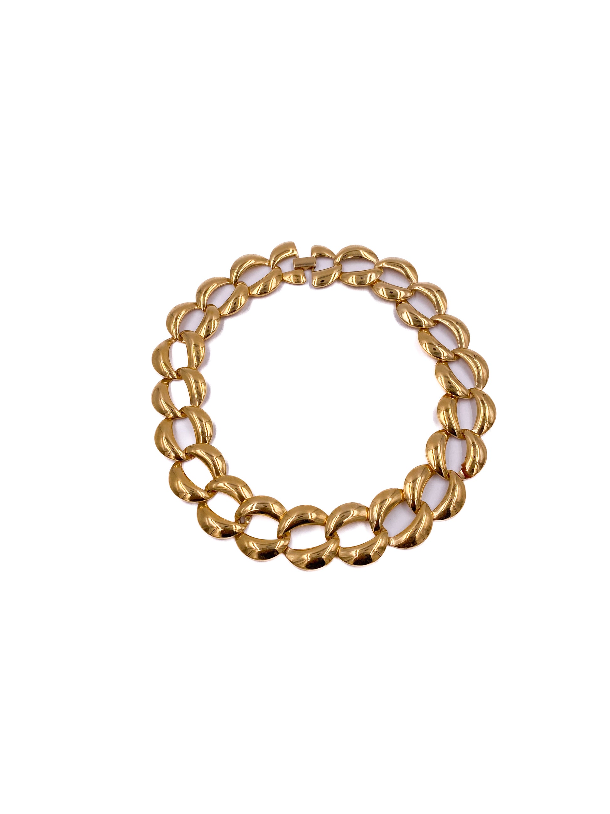 1960s Trifari Gold O-Chain Link Necklace - The Kit Vintage