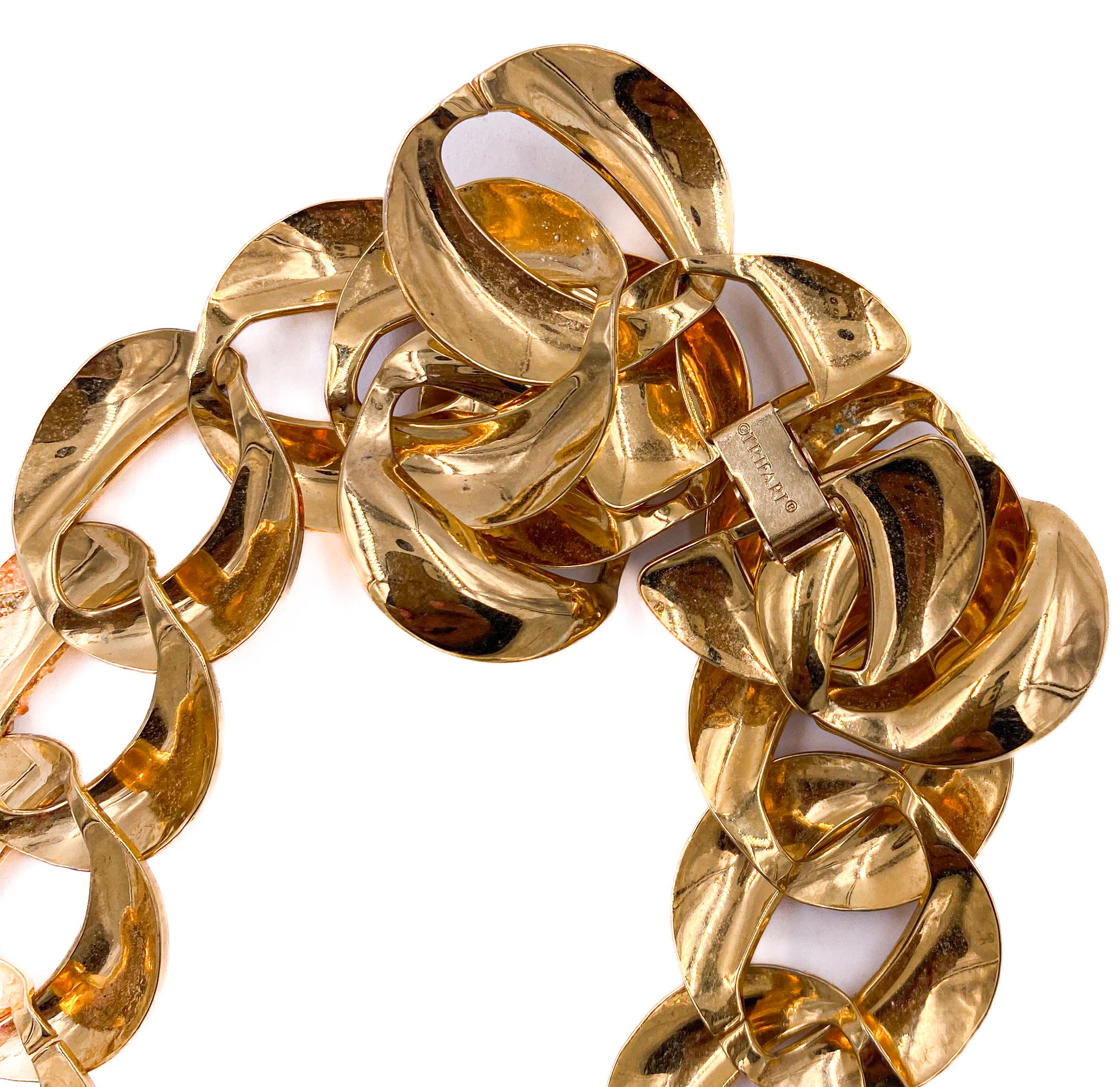 1960s Trifari Gold O-Chain Link Necklace - The Kit Vintage