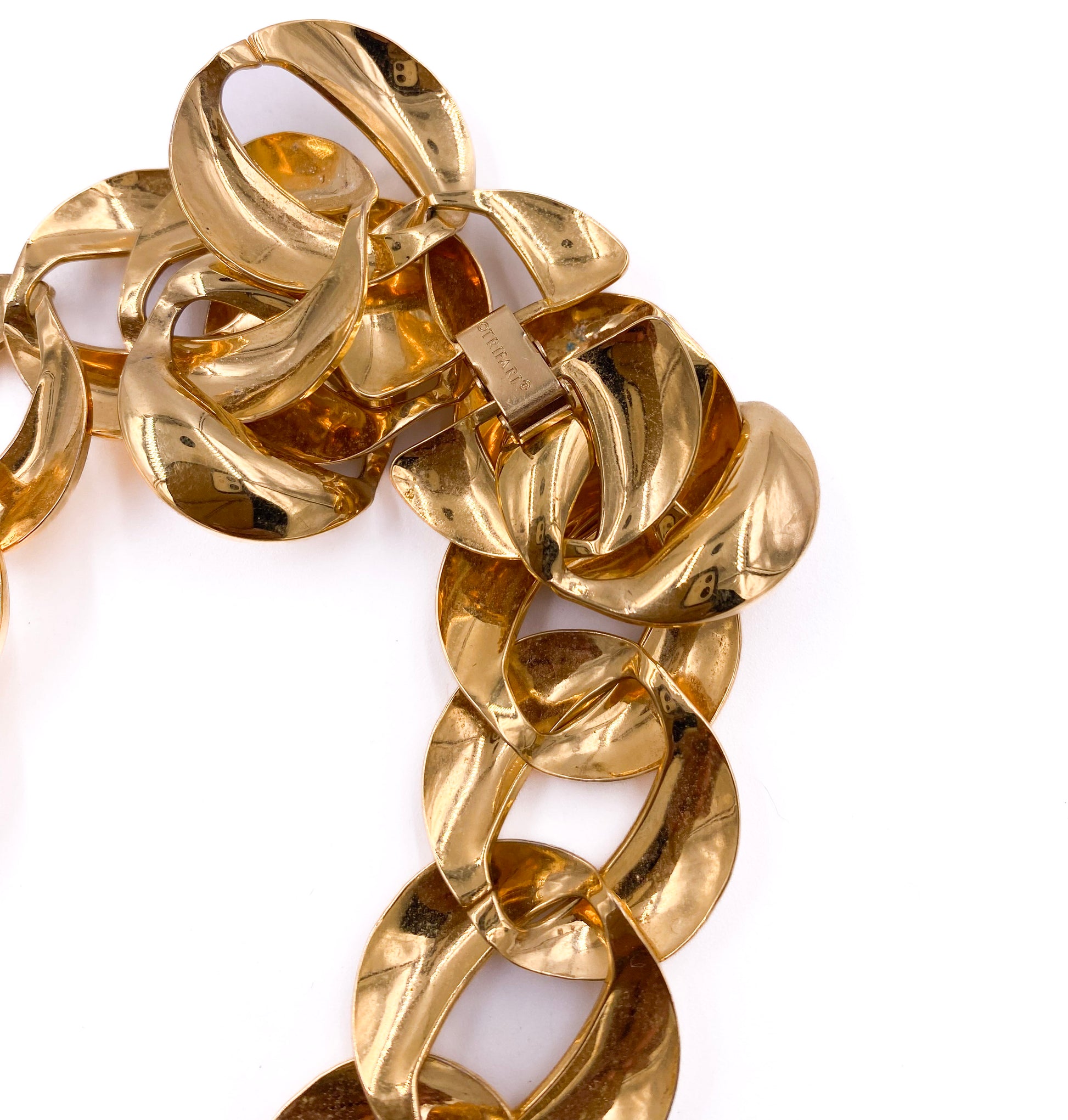 1960s Trifari Gold O-Chain Link Necklace - The Kit Vintage