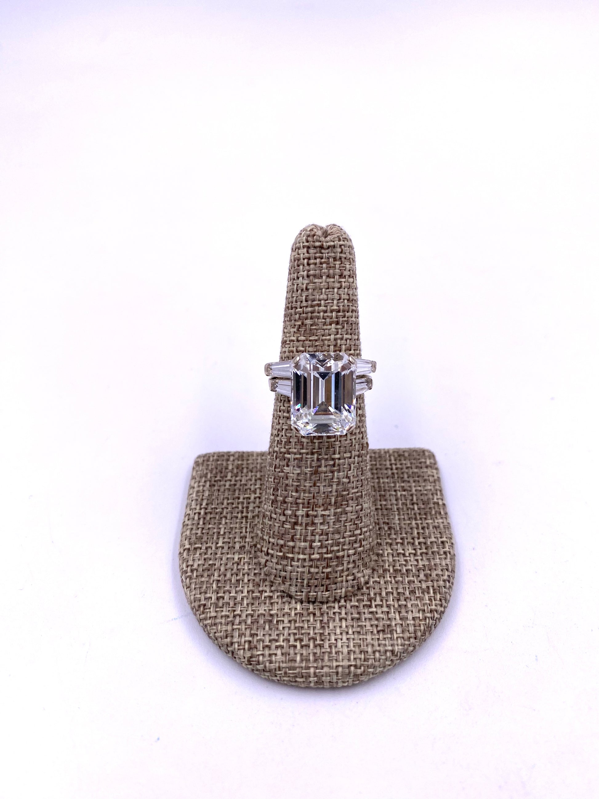 Vintage 14K Gold Band with Cubic Zirconia Cocktail Ring - The Kit Vintage