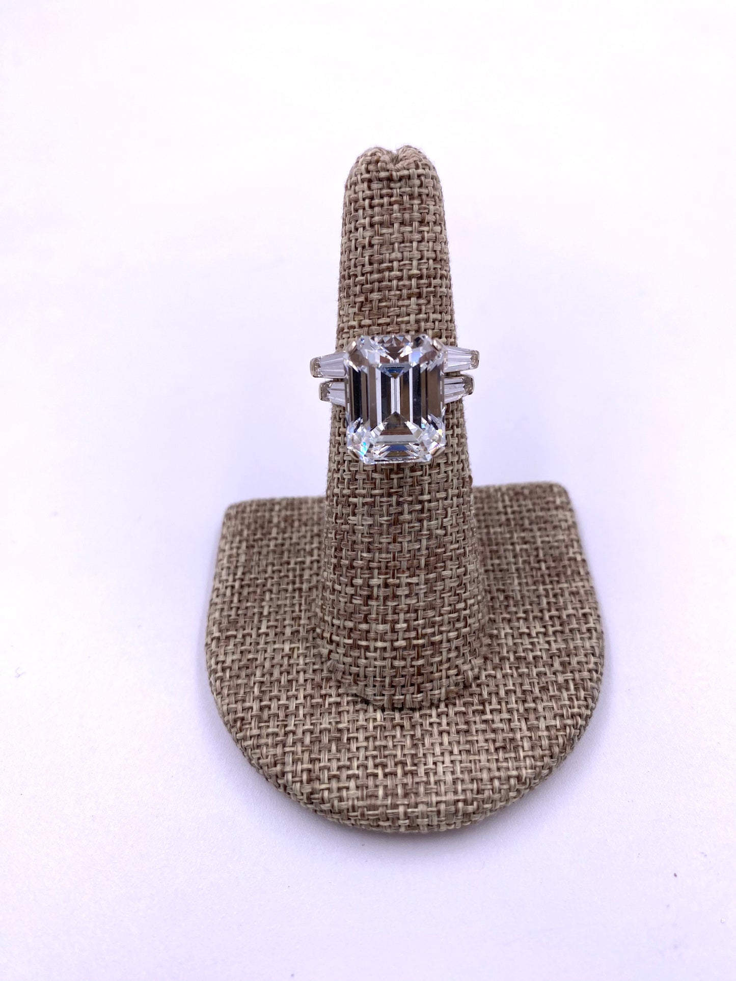 Vintage 14K Gold Band with Cubic Zirconia Cocktail Ring