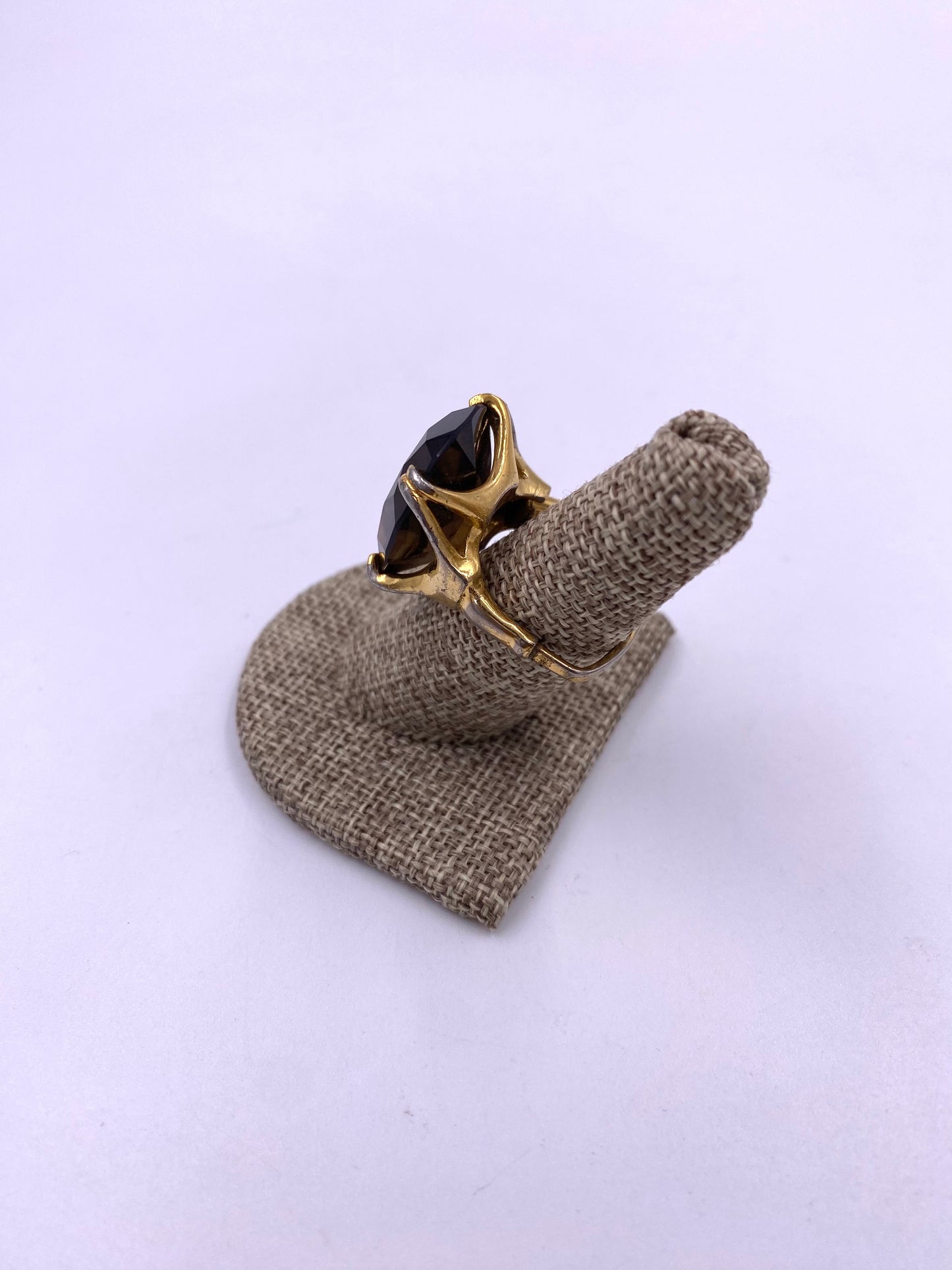 Smoky Quartz Oval Cocktail Ring