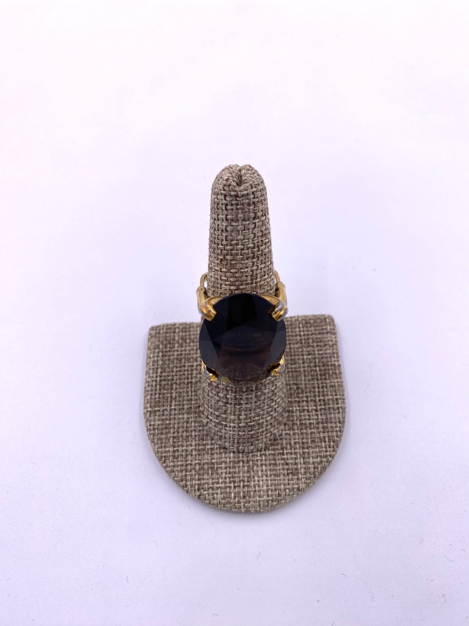 Smoky Quartz Oval Cocktail Ring - The Kit Vintage