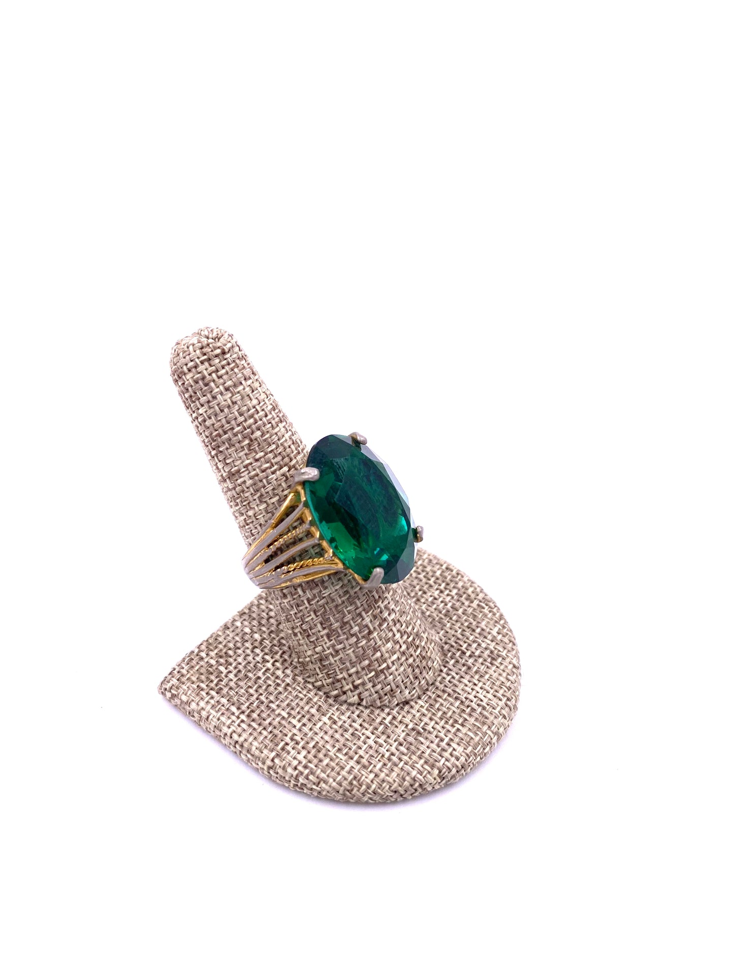 Emerald Oval Cocktail Ring