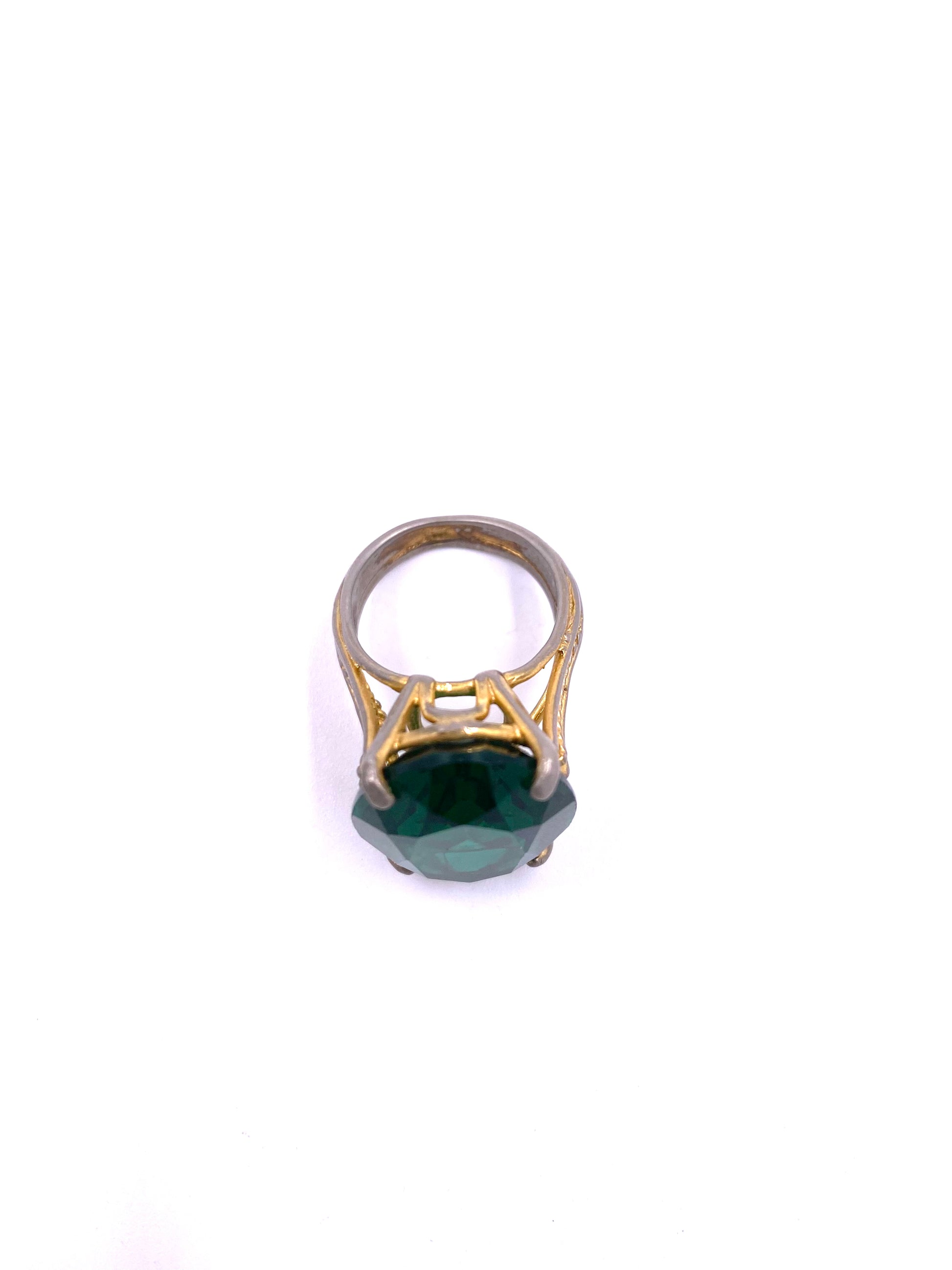 Emerald Oval Cocktail Ring - The Kit Vintage