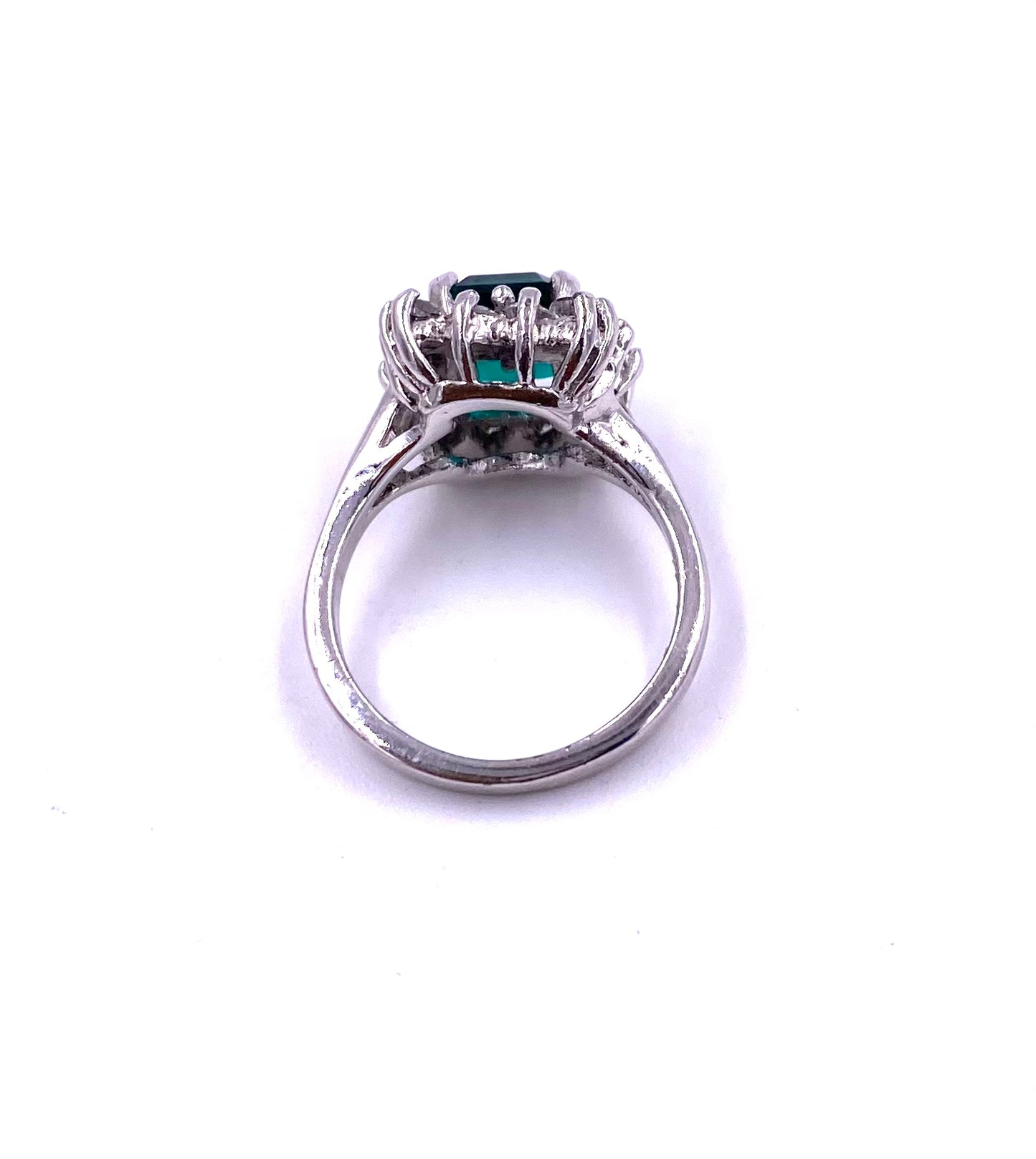 Emerald with Diamond Cocktail Ring